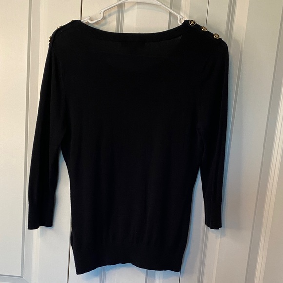 ♥️Banana Republic Black Sweater with Button Accents - Picture 6 of 9